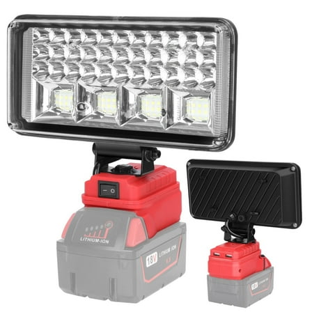 90W LED Work Light for Milwaukee 18V M18 Battery with USB Charger Port