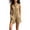 *Khaki, variant on Women's Sleeveless Henley Button Romper , Summer Casual Vacation Short Jumpsuit For Women , Ladies' Sleeveless Short Overalls with Pockets,Beige,S-3XL