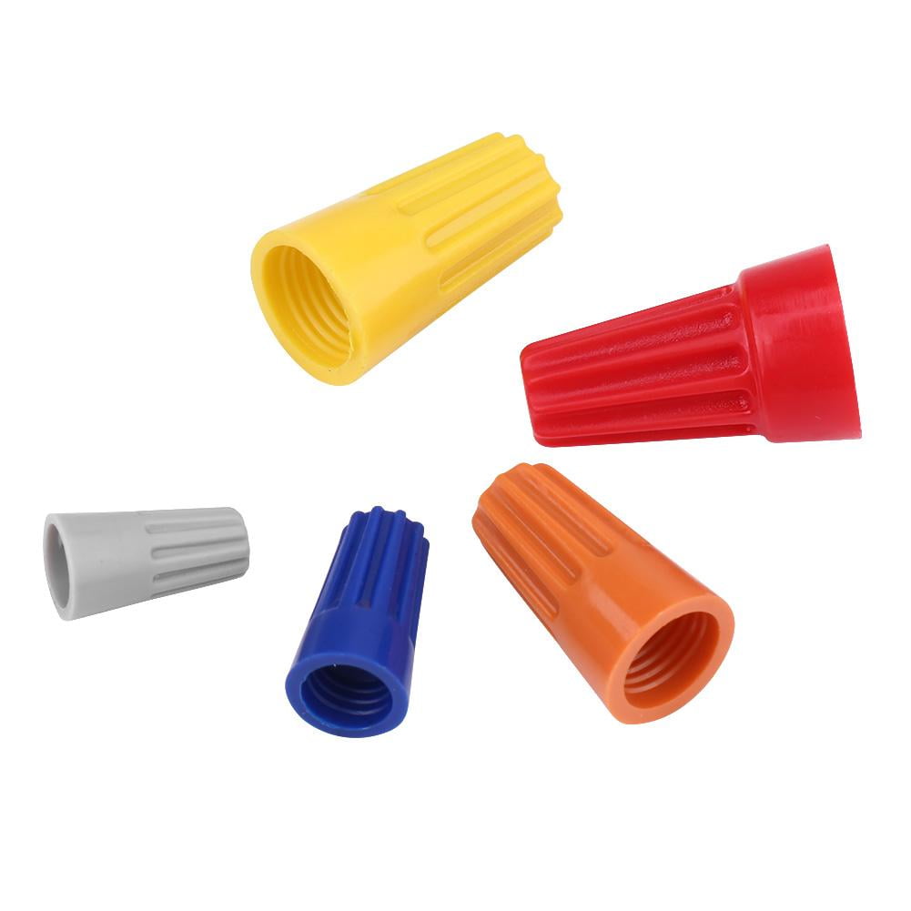 Qiilu 158pcs Assorted Twist-On Wire Connectors Screw Terminals Spring Insert Wring Caps