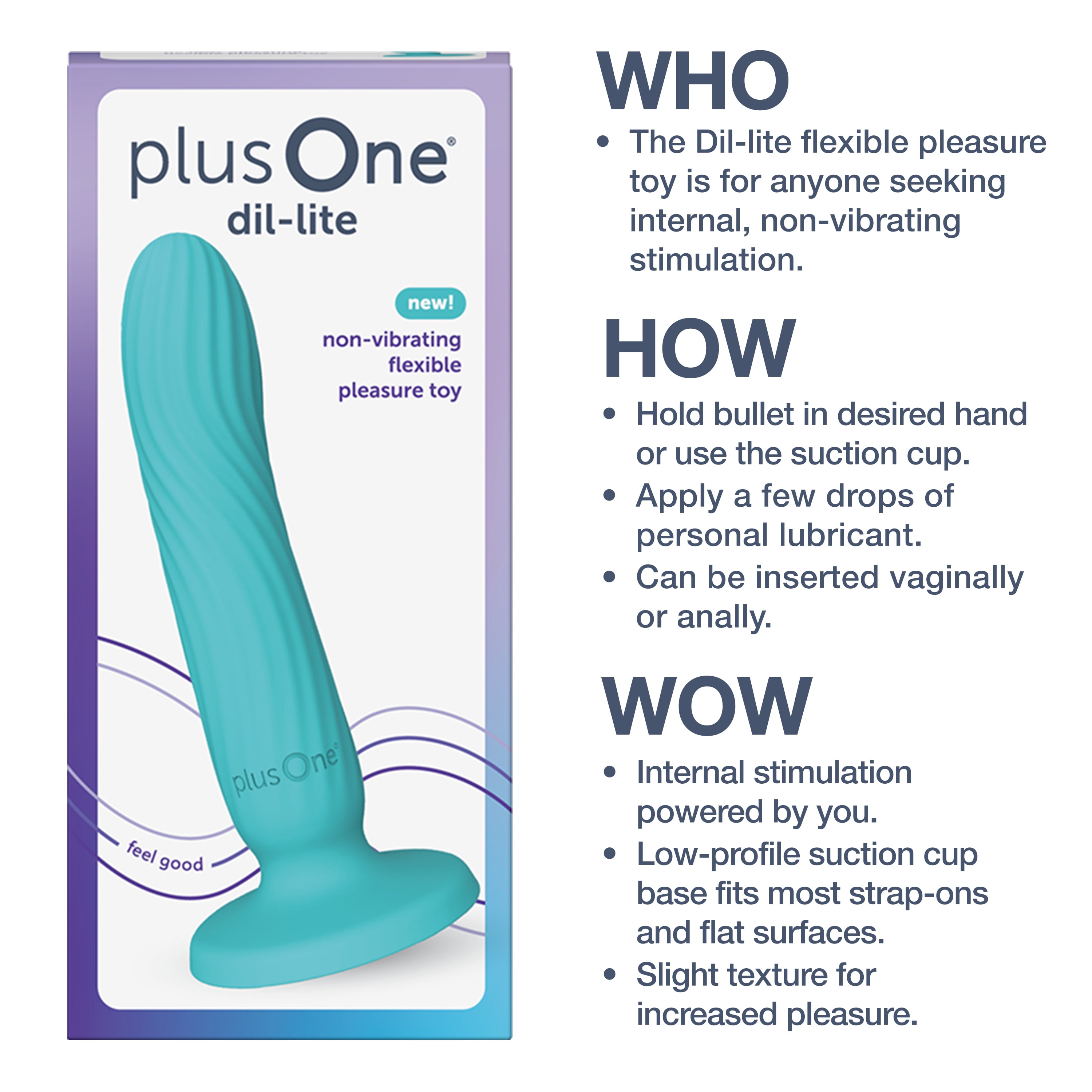 plusOne Analog Internal Stimulator Dildo