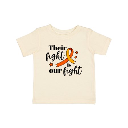 

Inktastic Leukemia Awareness Their Fight is Our Fight Orange Ribbon Gift Baby Boy or Baby Girl T-Shirt