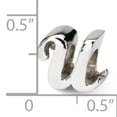thumbnail image 4 of 925 Sterling Silver Charm For Bracelet Letter U Script Bead Alphabet, 4 of 8