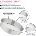 VeSteel 8 inch Stainless Steel Cake Pan Set of 3, Round NonToxic Baking Pans, Mirror Finish