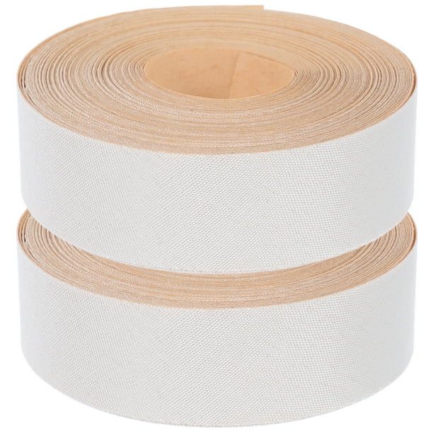 ColoMX 2 rollos de tiras de ribete de tela, accesorio de pantalla de lámpara para el hogar, cinta de tela con ribete de sombra ligera para cubiertas de lámparas DIY, tira de ribete de 5 metros