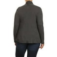 thumbnail image 4 of Women's Solid Plus Size Open Front Long Sleeve Lightweight Soft Basic Sweater Cardigan, 4 of 4
