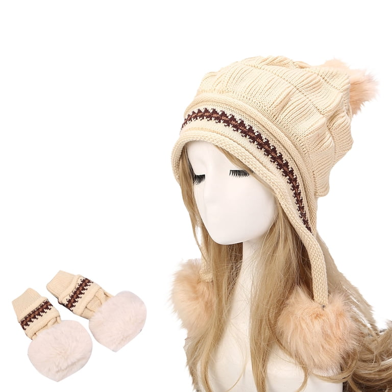 Winter Hats for Women Fleece Lined Beanie Knit Chunky Womens  display picture 2