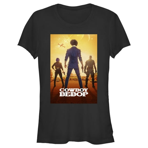 Junior's Cowboy Bebop Character Poster  Graphic Tee Black X Large