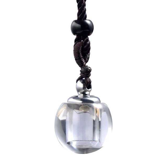 Transparente Memorial Locket Colgante Jar Perfume Titular Cremación, Cenizas Vial, Accesorios Botella hueca Regalo Colgante Mujeres esférico Salvador Dali Colgante