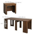 thumbnail image 3 of HOMCOM Table Pliable, Table à Manger Extensible Pouvant Accueillir jusqu'à 6 Personnes, 3 of 10