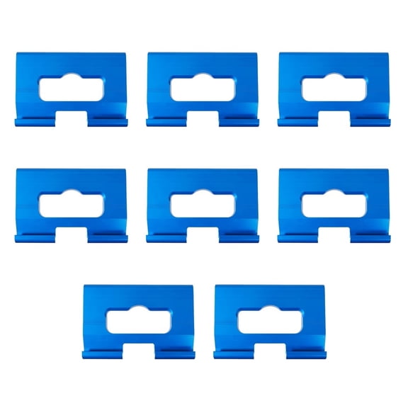 (8 Pack) Heavy Duty 7.5” Blue Aluminum Removable J-Plate For Extruded Tie Down for East Trailers - 7,200 Lbs Working Load Limit