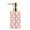 Pink And White Grid, variant on Checkerboard Ceramic Soap Dispenser with Golden Pump for Bathroom and Kitchen