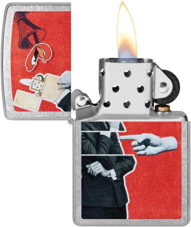 Zippo Lighter - Customized Message Collage Street Chrome Pocket Lighter 46581