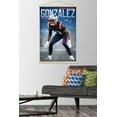 thumbnail image 4 of NFL New England Patriots - Christian Gonzalez 24 Wall Poster with Magnetic Frame, 22.375" x 34", 4 of 5