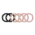 thumbnail image 1 of Slip - Pure Silk Skinny Scrunchies en Negro, Rosa y Caramelo Pack de 6, 1 of 1