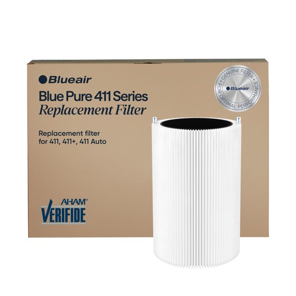Blueair Blue Pure 411 Genuine Replacement Filter, Particle and Activated Carbon, Fits Blue Pure 411, 411+, 411 Auto & MINI Air Purifiers, W