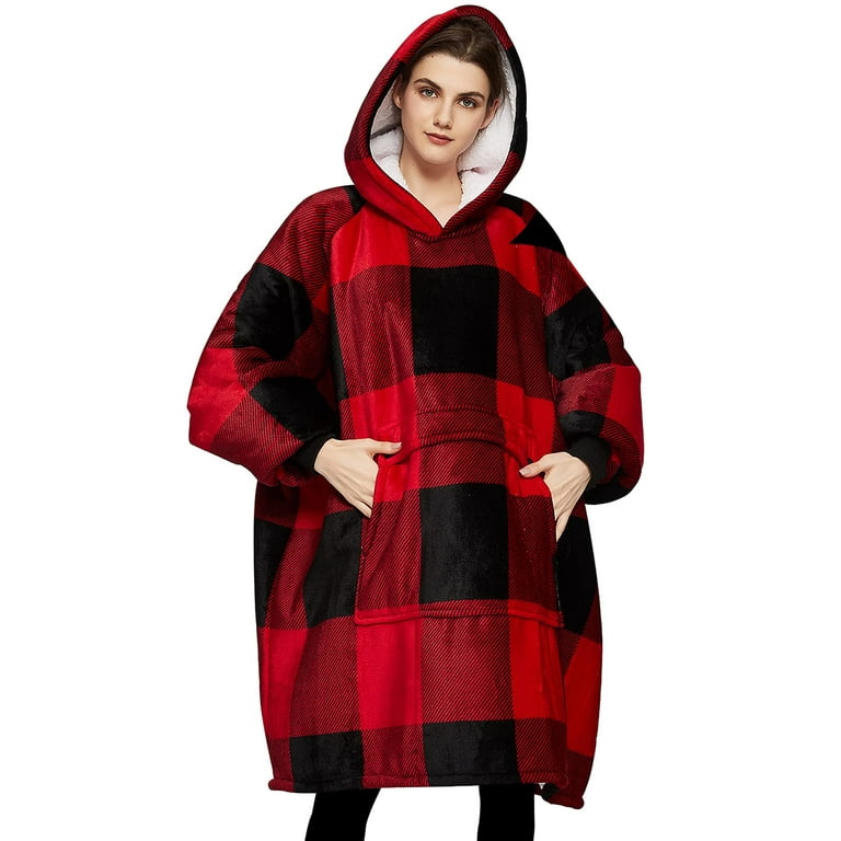 Plaid blanket hoodie new arrivals