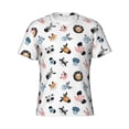 thumbnail image 3 of Naloa Cartoon Animals Men's T-Shirt Sport T-shirt Men's Basic Tee Casual Men's Shirt, Round Neck, Short Sleeves - Large, 3 of 5