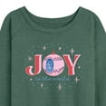 thumbnail image 3 of Instant Message - Christmas - Joy To The World Sparkle - Women's Lightweight French Terry Long Sleeve Shirt, 3 of 6
