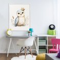 thumbnail image 3 of Stupell Industries Eclectic Watercolor Nursery Owl White Framed Giclee Art, 24 x 30, by LSR Design Studio, 3 of 8