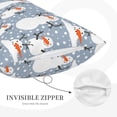 thumbnail image 3 of Hirioo Happy Snowmen Snowfall for Plush Pillow Cover for Bedroom and Living Room ,Elegant, Comfortable Home Decor-20"x30", 3 of 6