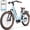 Blue, variant on 26" Carbon Fiber Electric Bike for Adults, 750W Motor 24MPH Lightweight Commuter E-Bike, 48V Dual Battery 128 Miles Long Range, 13+ Adult Electric Bicycle - Gray