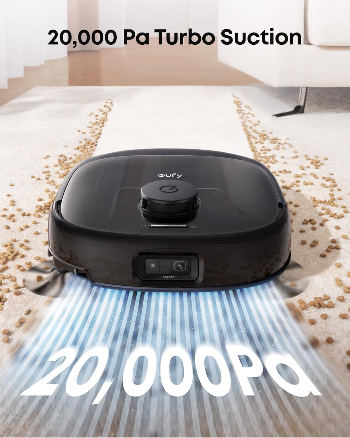 eufy Robot Vacuum Omni E28, HydroJet System , Portable Deep Cleaner, Turbo Suction, DuoSpiral™ Detangle Brushes, CornerRover™ Arm