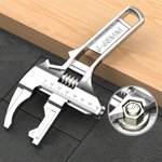 Réversible avec 6 68mm Ouverture de la mâchoire Outil de salle de bain multifonctions Basin Set mince Slim Jaw Robinet réglable Outil tournevis Bit Set Boîtes à outils 4 Jeu de tournevis et de crochet pour étudiants du collège