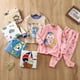 thumbnail image 2 of Conjunto de ropa interior navideña para niños, pijamas térmicos de manga larga de algodón con dibujos animados, otoño e invierno, 2 of 4