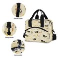 thumbnail image 5 of Insulated Crossbody Lunch Bag 10L Lunch Tote with Adjustable Shoulder Strap for Work Office Picnic Cute Bees and Honeycomb Pattern, 5 of 6