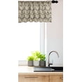 thumbnail image 3 of Ambesonne Ethnic Window Valance, Leaves and Paisley Motifs, 42" x 18", Eggplant Pale Yellow, 3 of 3