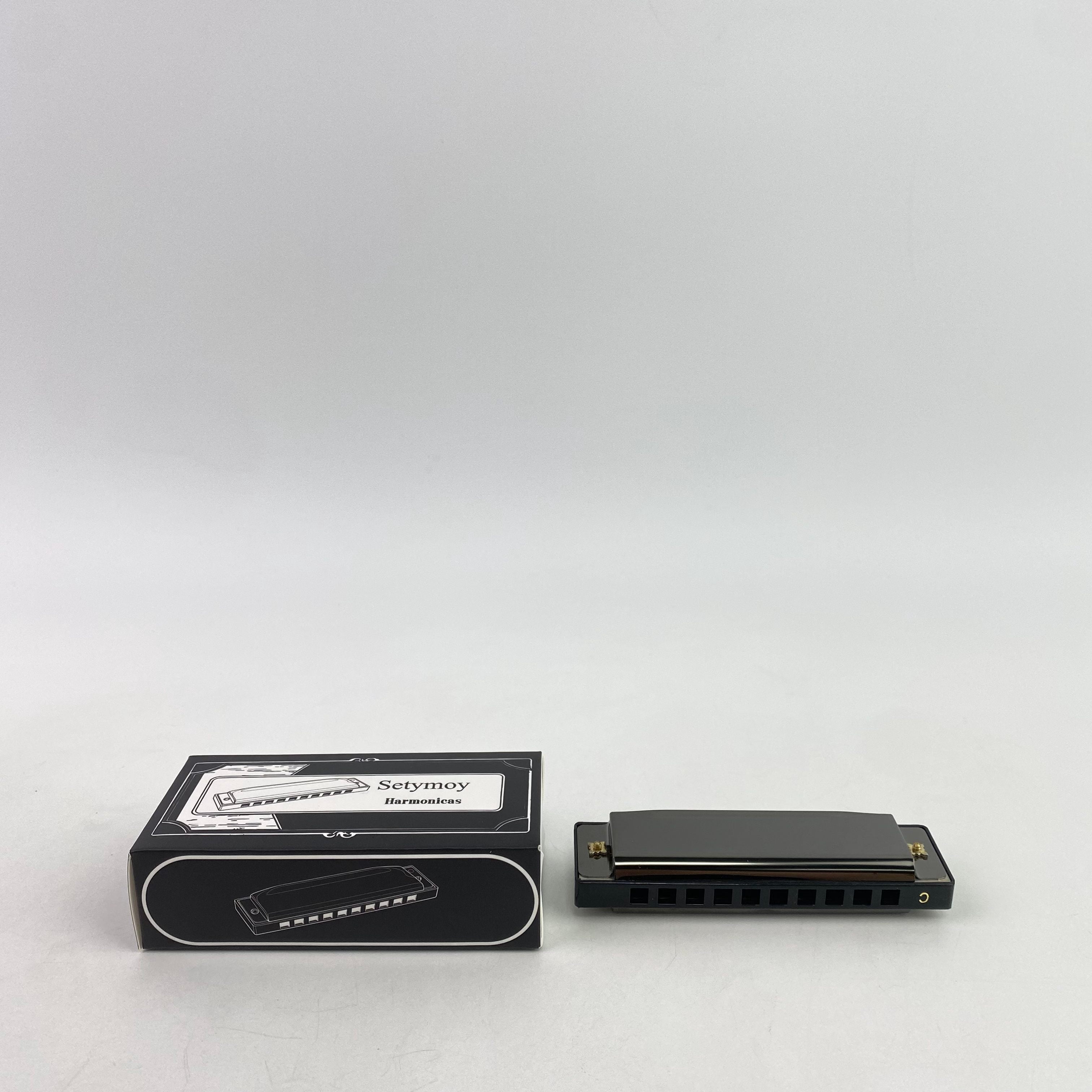 Setymoy Harmonicas,Harmonica Mouth Organ Harp 10 Hole C Key, Diatonic Harmonica for Beginner, Professional Player, Students gifts, Adult, Friends, Gift Silver