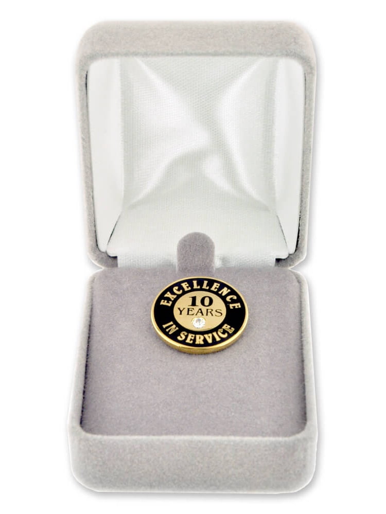 Velour Jewelry Lapel Pin Gift Box Grey