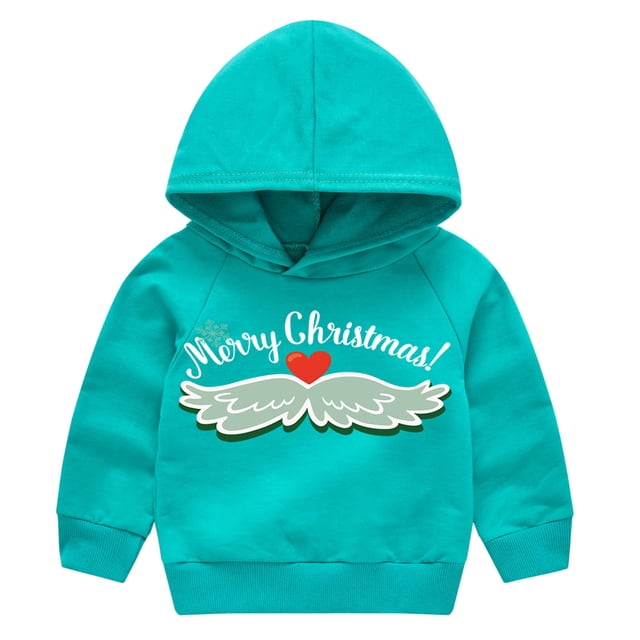 Sudadera Para Niños Pequeños Jersey Estampado Para Niños Suéter Para Niños Y Niñas Chaqueta De Papá Noel Sudadera Navideña De Manga Larga Verde Menta Odeerbi LM103-1156