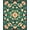 Teal, Pattern 4, variant on ODIKA 4'x6' Machine Washable Non-Slip Area Rug, Enchanted Forest Round High Traffic Rug, Green, 277673