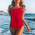 thumbnail image 1 of iTNHFP Bikini Swimsuits Women Swimsuit Mesh One Shoulder Bathing Suit, 1 of 3