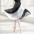 thumbnail image 2 of Hzzsbu Ballet Wrap Skirt For Women Adult Double Layer Chiffon Dance Practice Skirt With Tie Waist Midi Length, 2 of 7