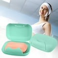 thumbnail image 2 of 2pcs Soap Box, Travel Soap Holder Container, Plastic Soap Case with Lid Lock, Soap Dish for Shower Bathroom Kitchen, Portable Bar Soap Saver Soap Tray for Travel, Camping, Outdoor Hiking, Gym, 2 of 8