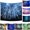 thumbnail image 2 of Tapestry Forest and Starry Printed Tapestry Polyester Fabric Wall Hanging Decor Mural Beach Towel Bedspread Picnic Blanket, 2 of 8