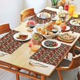 thumbnail image 2 of Brown Christmas Dessert Pattern Summer Placemats Table Placemats Set Of 4-Linen Kitchen Washable Placemats Table Mats 11.8"x17.7" Non-Slip Heat Resistant, 2 of 6