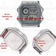 thumbnail image 4 of Reloj Casio Ae1200 Metal Mapa Mundial Full Correa Plateado Bisel Plateado Fondo Gris, 4 of 7