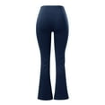thumbnail image 6 of Ierhent Womens Flare Yoga Pants Short Womens High Waist Yoga Pants Cutout Ripped Tummy Control Workout Running Yoga Skinny Leggings Navy,XL, 6 of 6