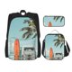 thumbnail image 1 of Disketp Vintage Surf Van Beach Mochila Estampada de Gran Capacidad con Lonchera y Estuche, Set de 3 Piezas para Estudiantes, 1 of 7