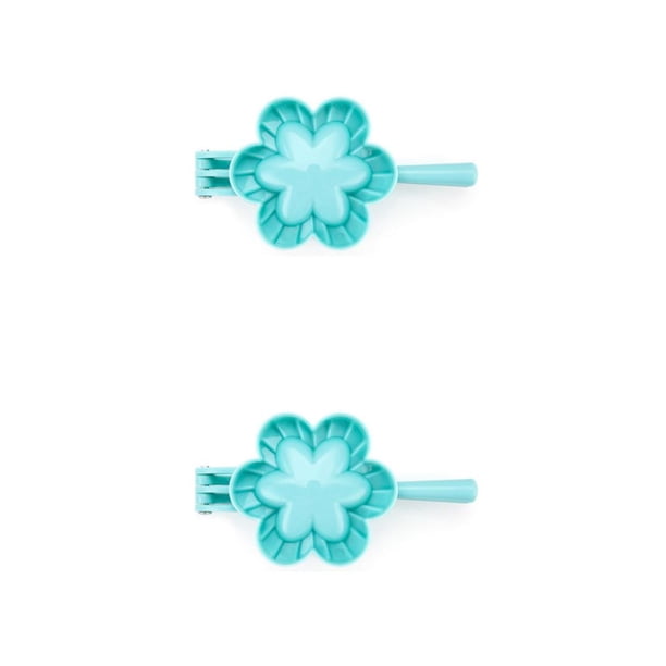 Injueey ABS Dumpling Maker lindo DIY reutilizable lavable reemplazo hogar cocina Ravioli molde accesorios pequeña flor Forma de flor pequeña 2piezas