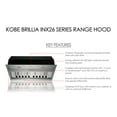 KOBE INX2630SQB7003 Brillia 30inch Builtin/ Insert Range Hood
