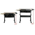 thumbnail image 4 of Yaheetech Drafting Table with 2 Drawers and Stool, 4 of 11