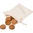 thumbnail image 1 of Wooden Refrigerator Magnets, Decorative Magnets, Office Magnets, Round Fridge Magnets. Brown Medium Size, 1 of 5