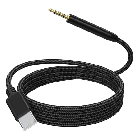 for USB C to 2.5mm Audio Cable for Bose QC35 II, QC45, 700, QuietComfort Ultra Headphones, for iPhone 15/iPad, 4.7ft Braided Aux Cord