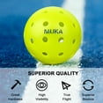 thumbnail image 5 of Muka 10 Pack Outdoor Pickleball Balls, Seamless 40 Holes Pickleball Balls with a Mesh Bag-Neon Green, 5 of 7