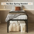 thumbnail image 4 of Bedofmine 24" Twin Bed Frame, No Box Spring, Heavy Duty, Easy Assembly, Rounded Corners with Large Storage, Black, 4 of 9