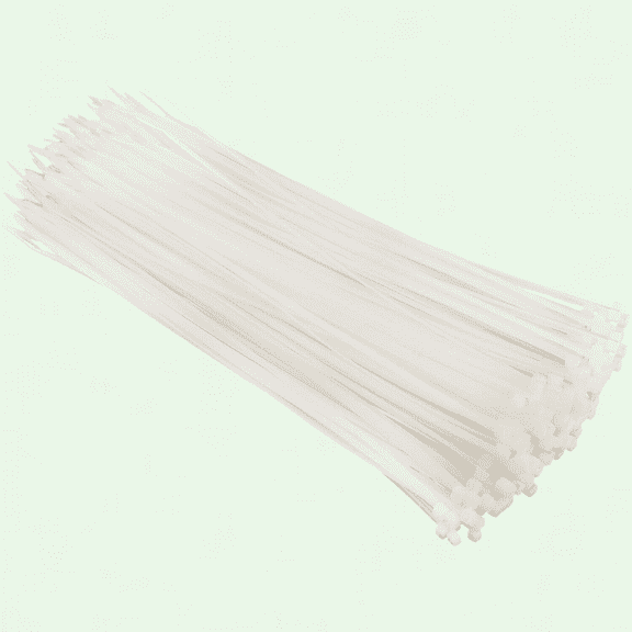 100 Pack White Cable Ties, Heavy Duty 9.8 inch/25 cm Self-Locking Zip Tie Wraps
